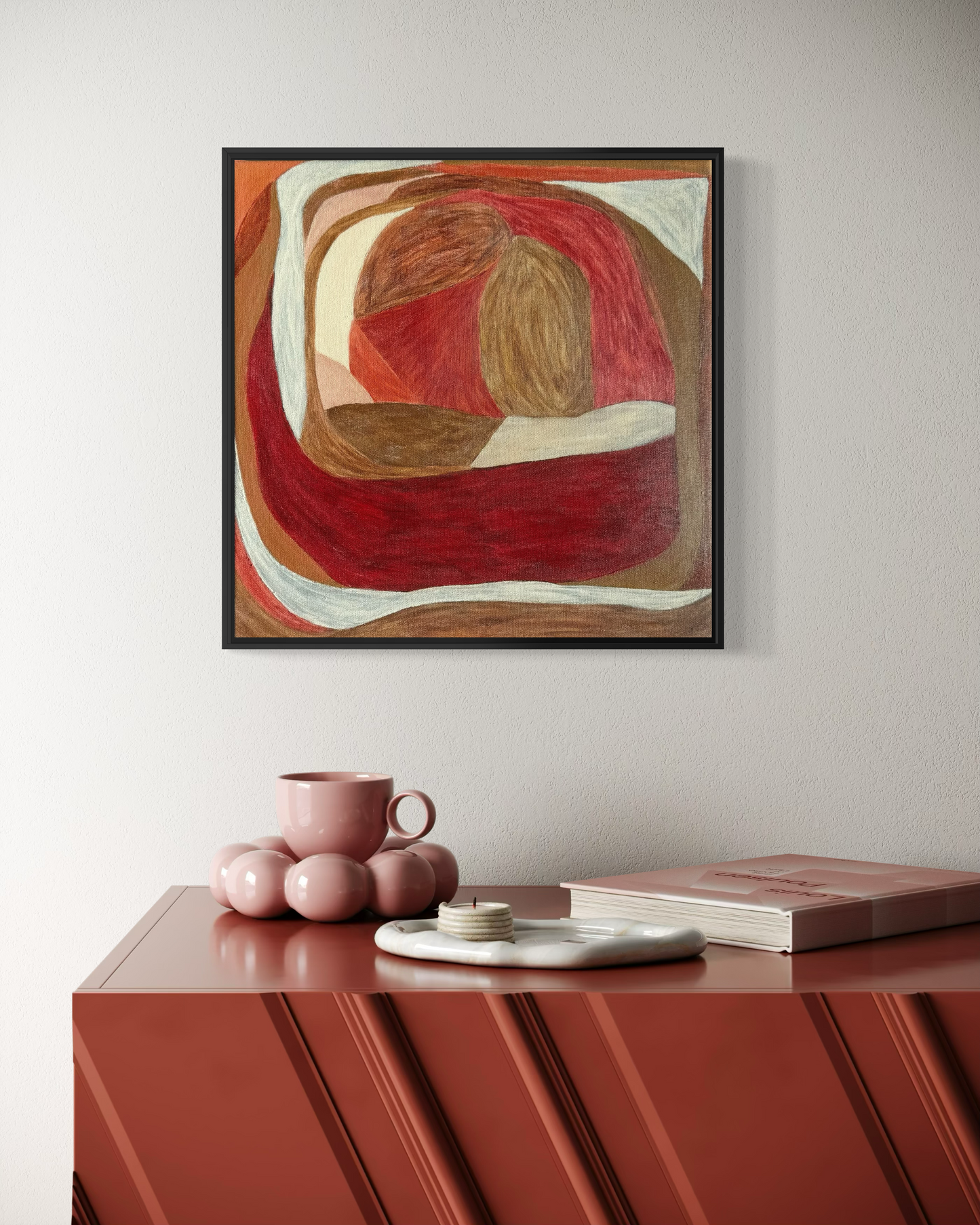 Abstract painting from the HELD series exploring pressure and containment