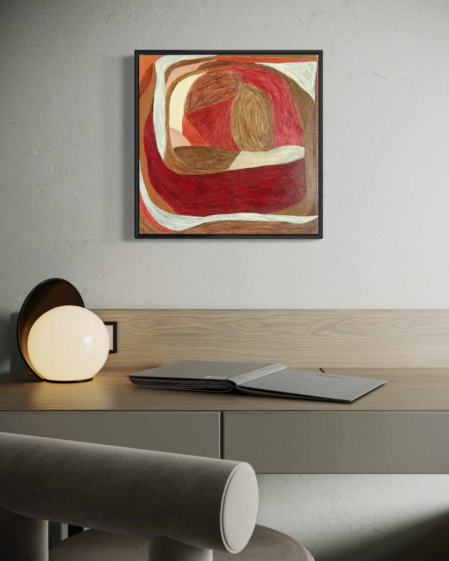 Abstract painting from the HELD series exploring pressure and containment