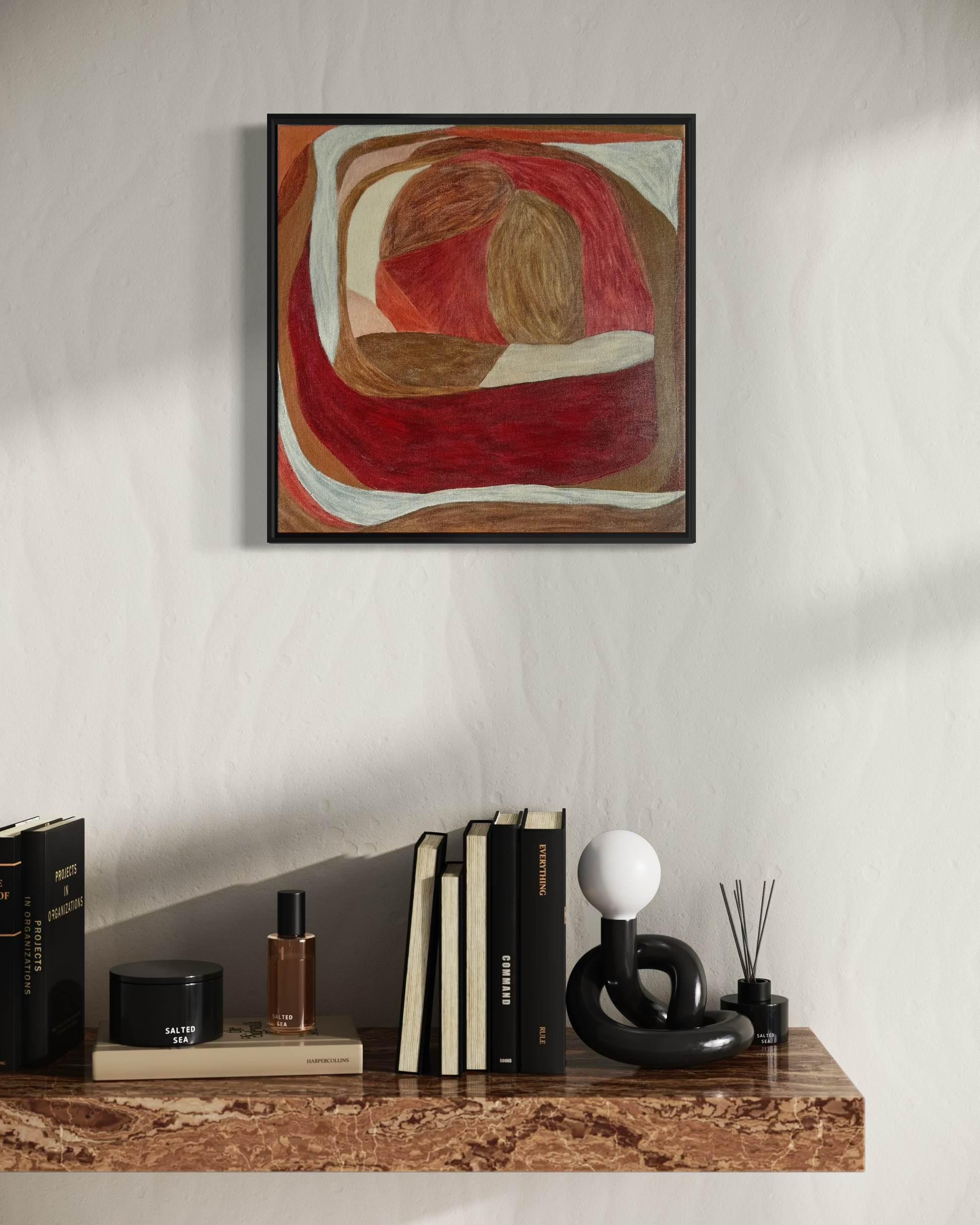 Abstract painting from the HELD series exploring pressure and containment