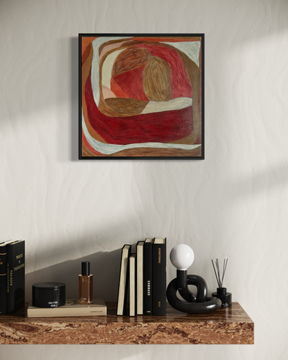 Abstract painting from the HELD series exploring pressure and containment