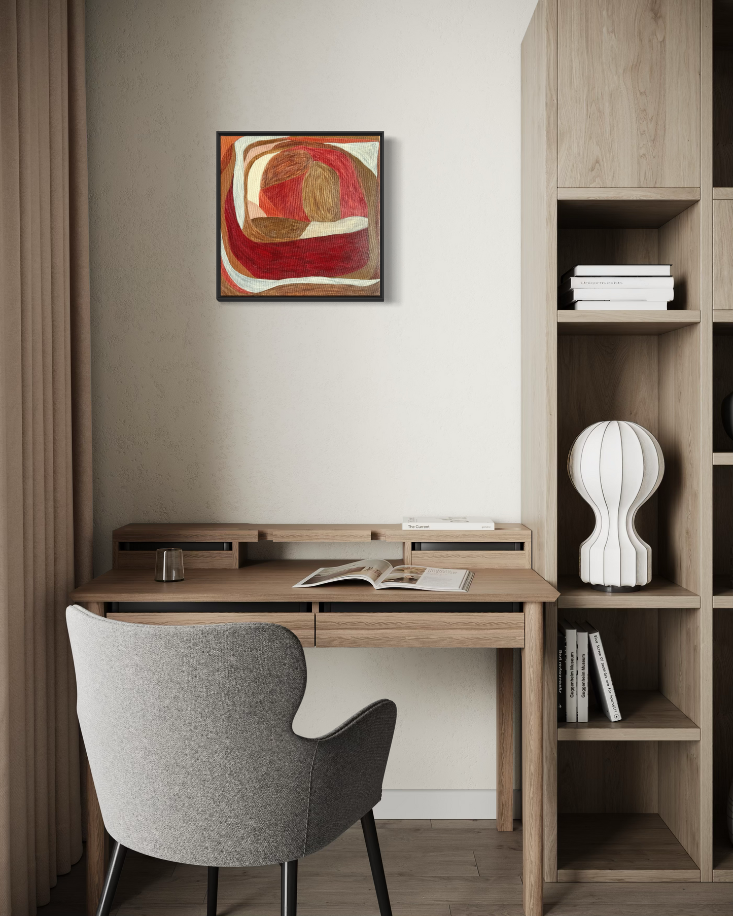 Abstract painting from the HELD series exploring pressure and containment