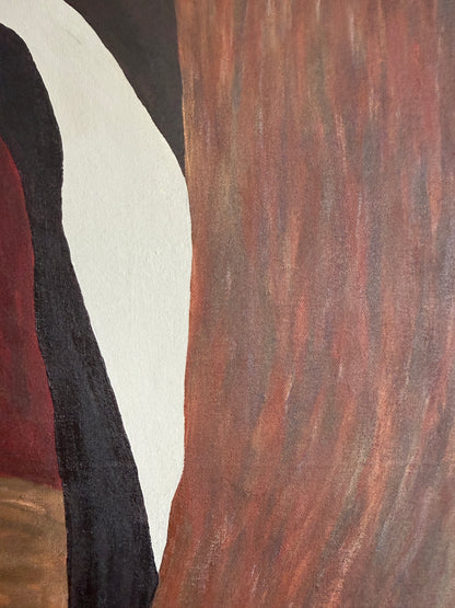 abstract composition with rounded shapes and white negative space