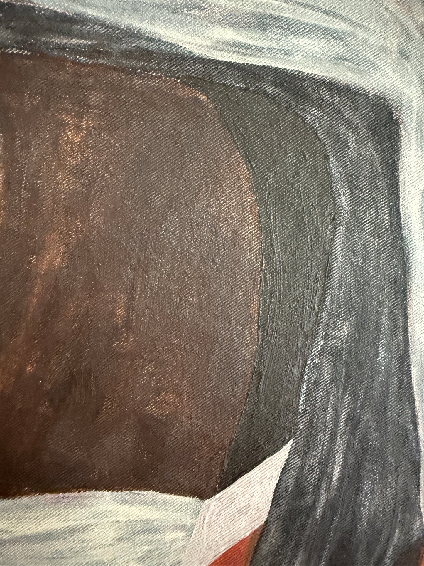 contemporary abstract artwork with layered vertical composition and enclosed shapes