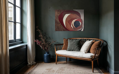 large abstract painting Retention in modern interior, contemporary wall art