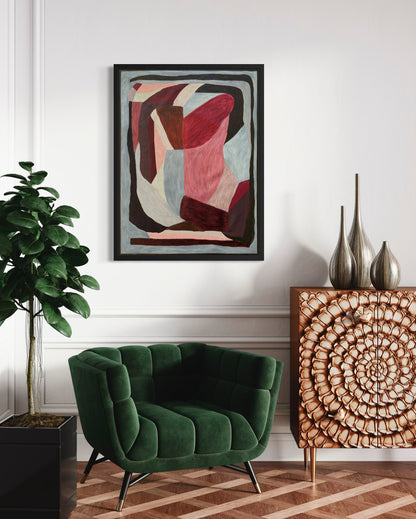 Abstract painting from the HELD series exploring pressure and containment