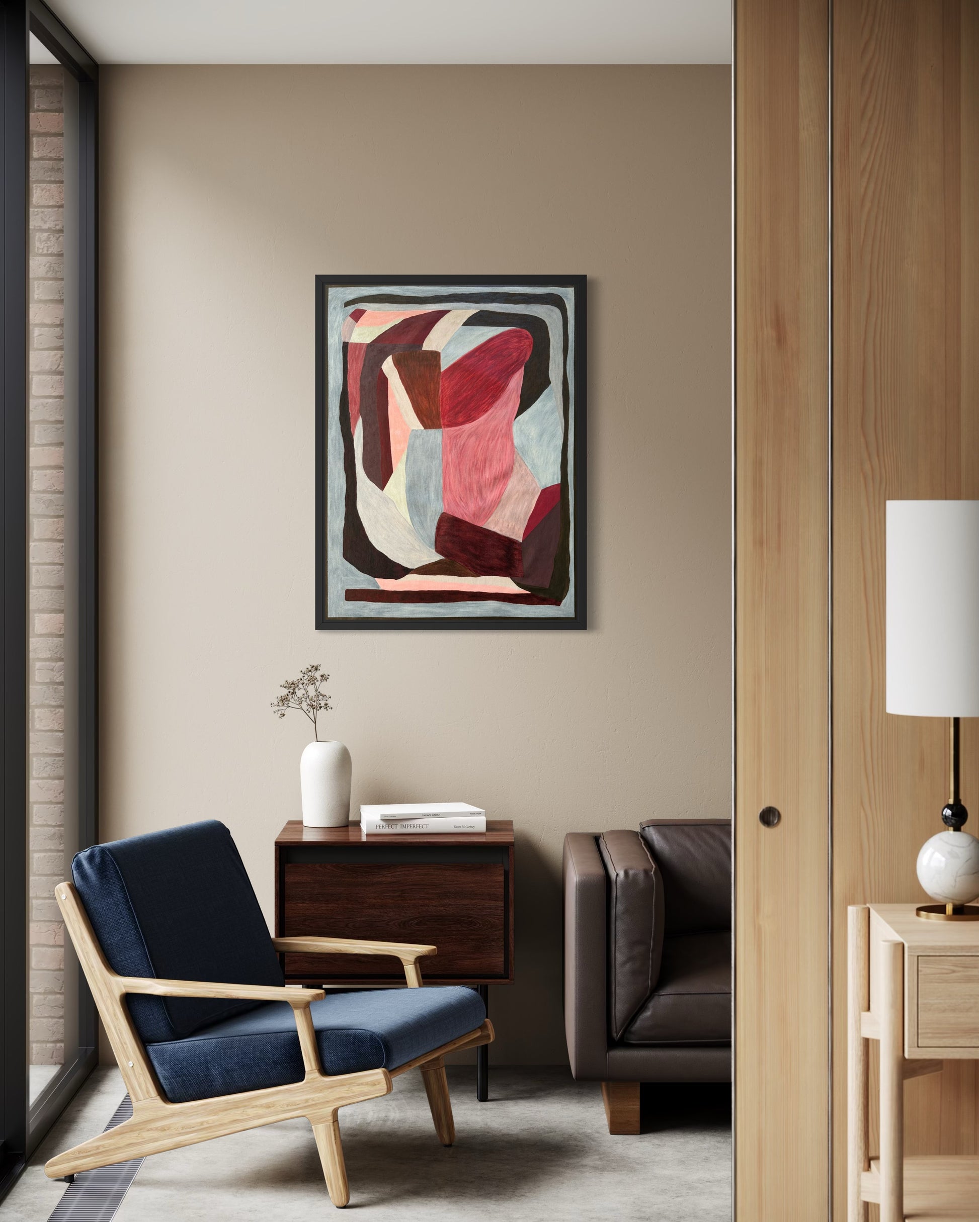 Abstract painting from the HELD series exploring pressure and containment