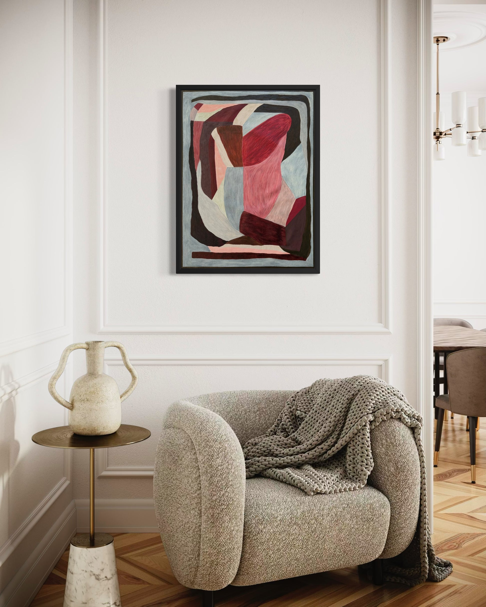 Abstract painting from the HELD series exploring pressure and containment