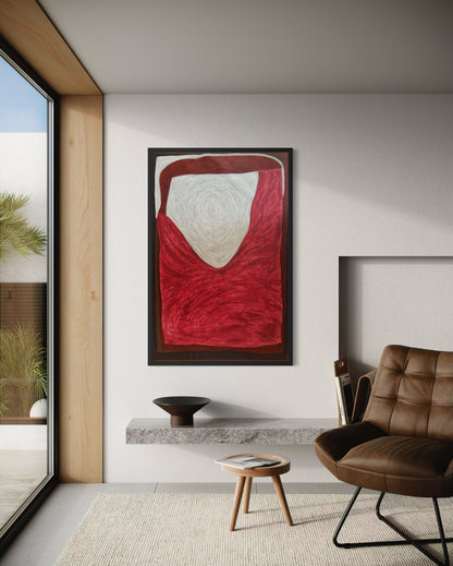 Abstract painting from the HELD series exploring pressure and containment