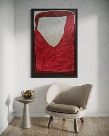 Abstract painting from the HELD series exploring pressure and containment