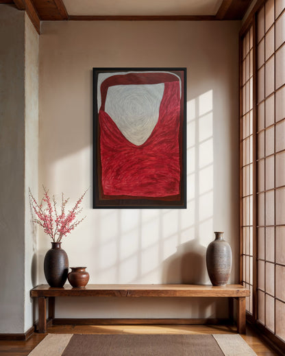 Abstract painting from the HELD series exploring pressure and containment