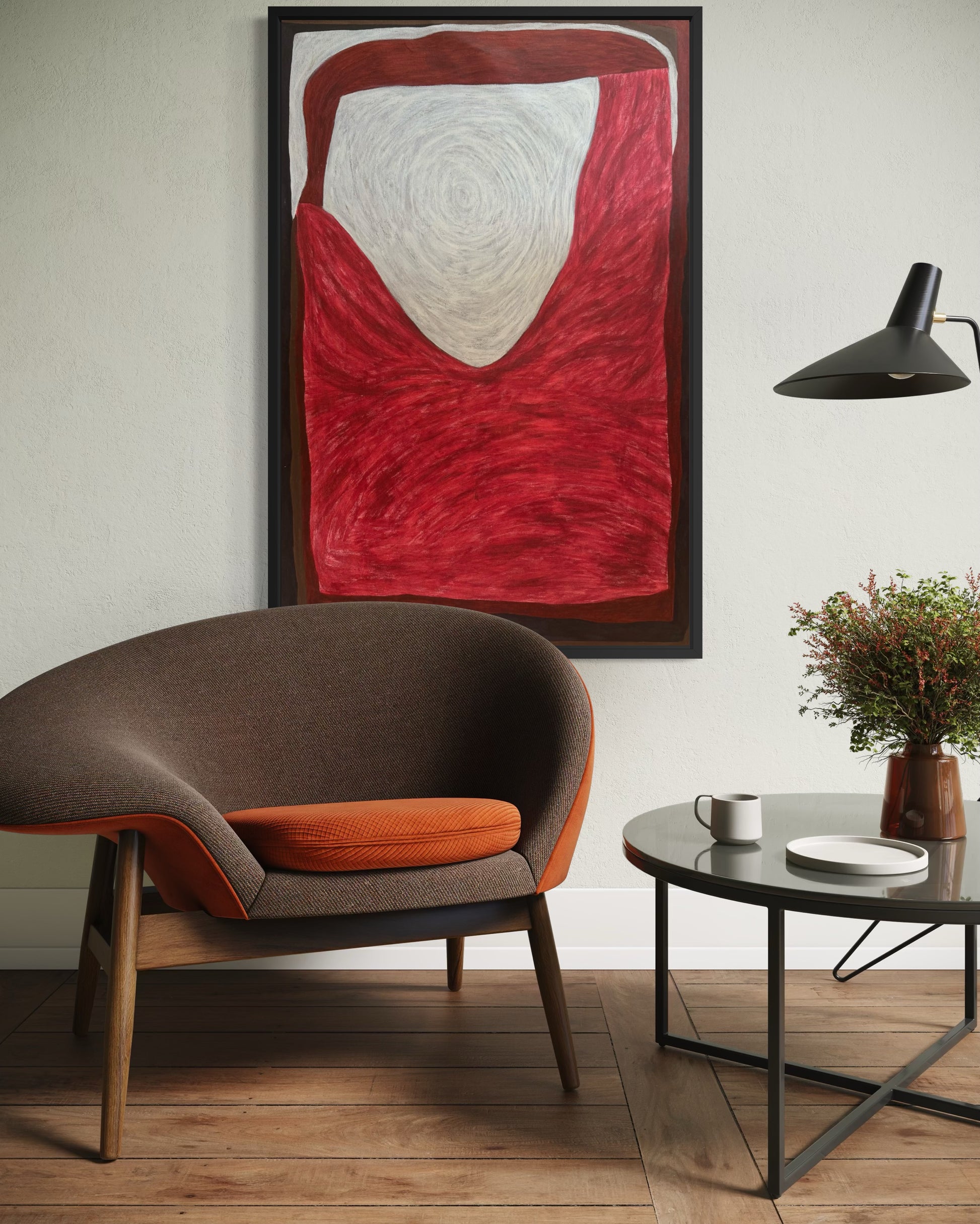 Abstract painting from the HELD series exploring pressure and containment