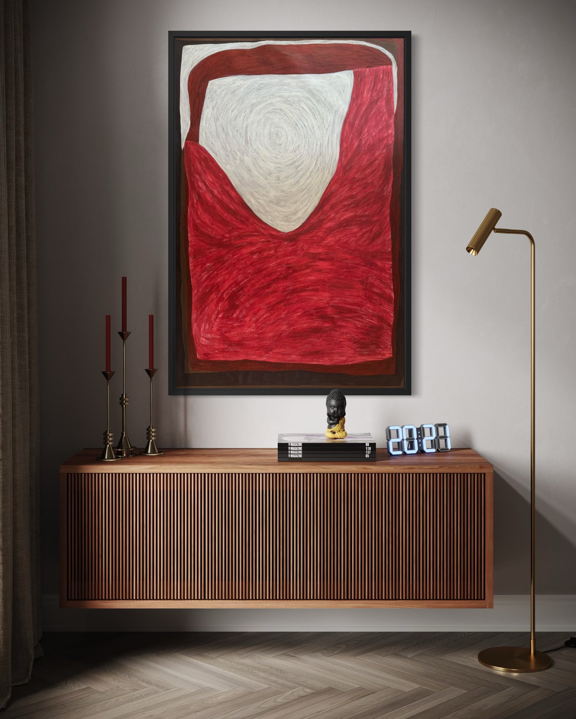 Abstract painting from the HELD series exploring pressure and containment