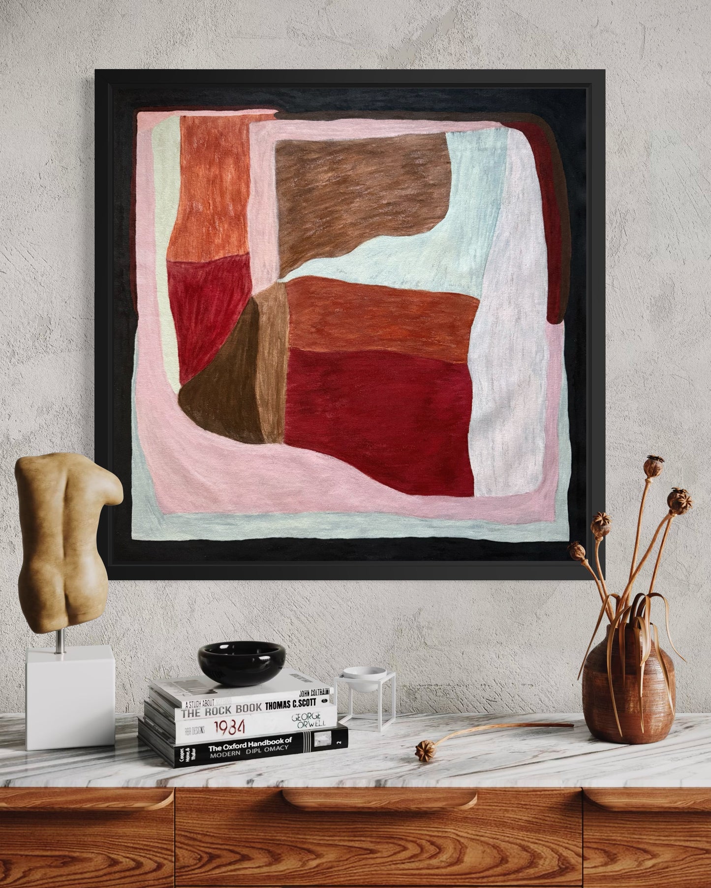 Abstract painting from the HELD series exploring pressure and containment