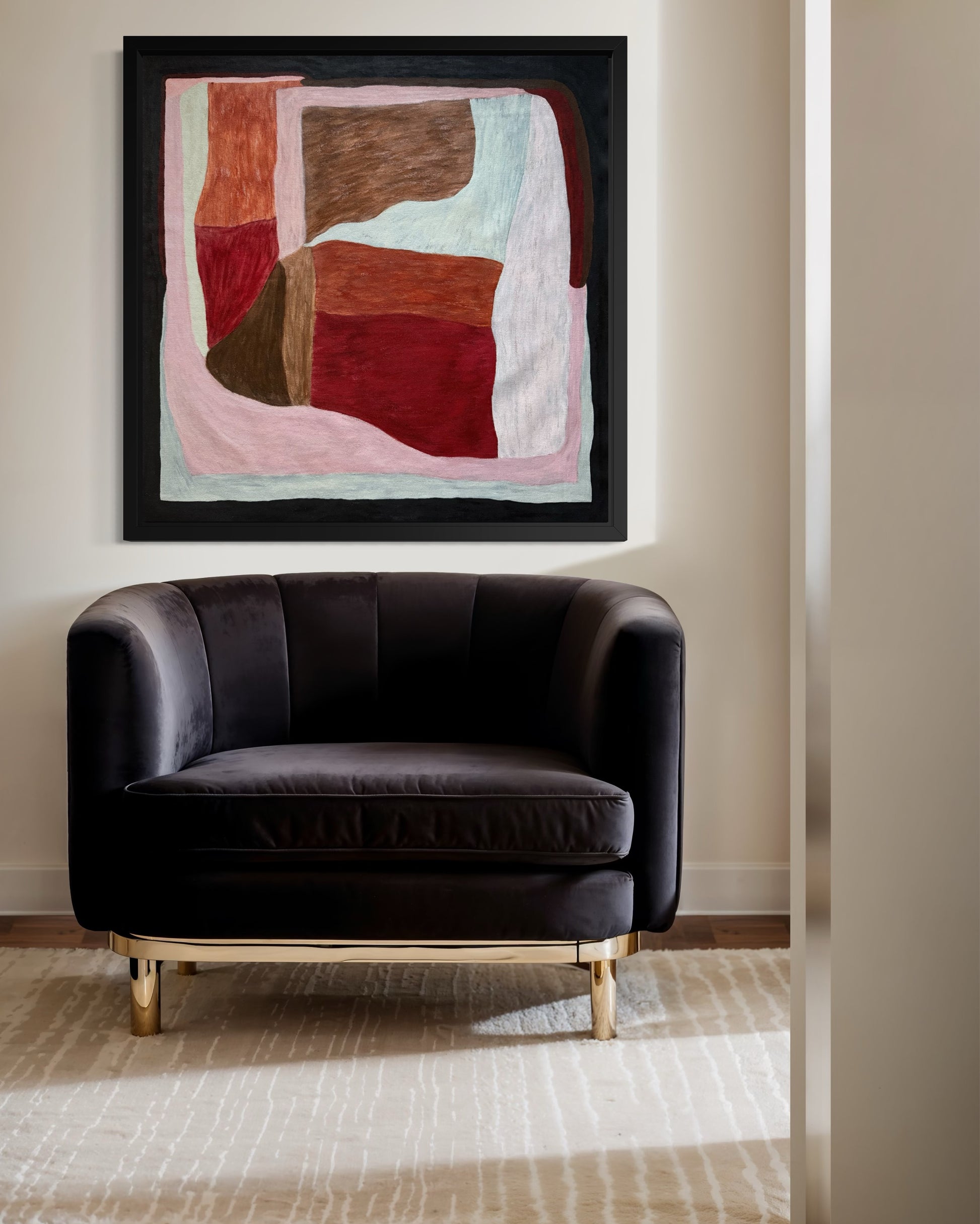 Abstract painting from the HELD series exploring pressure and containment