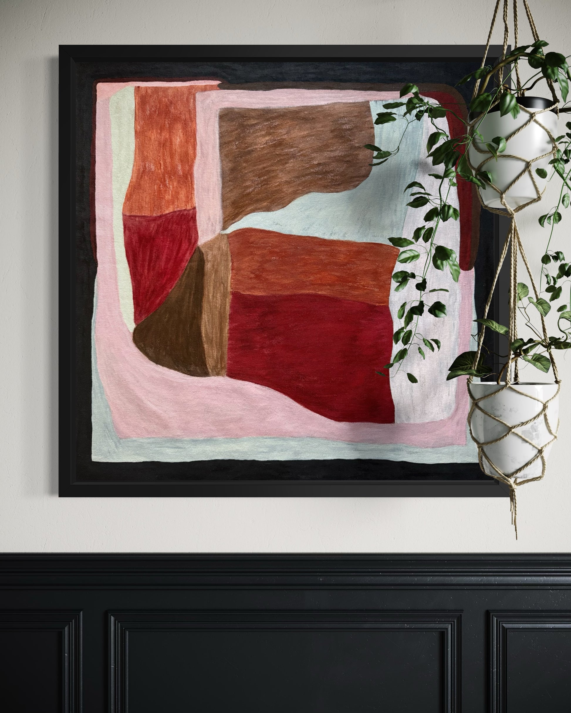 Abstract painting from the HELD series exploring pressure and containment