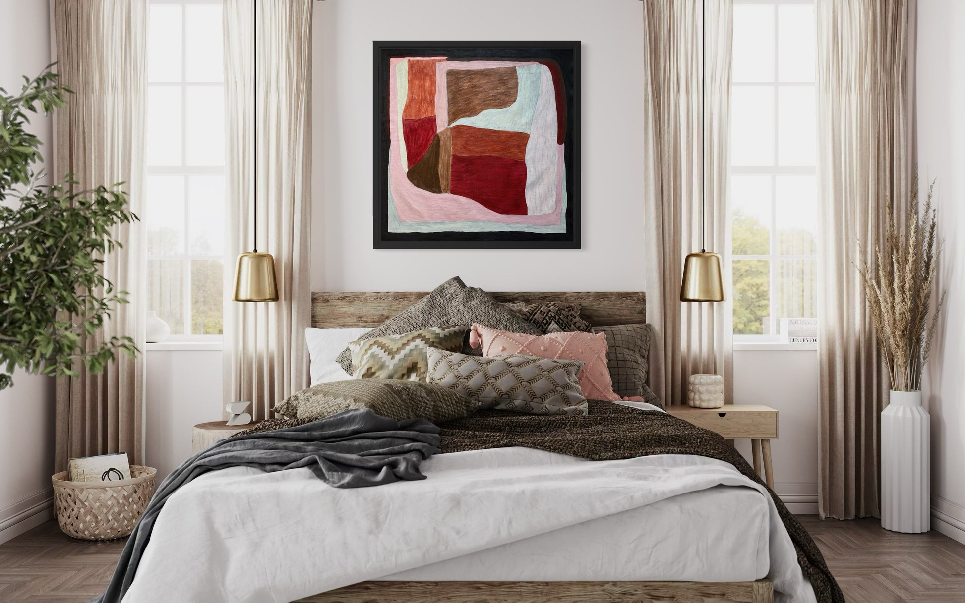 Abstract painting from the HELD series exploring pressure and containment
