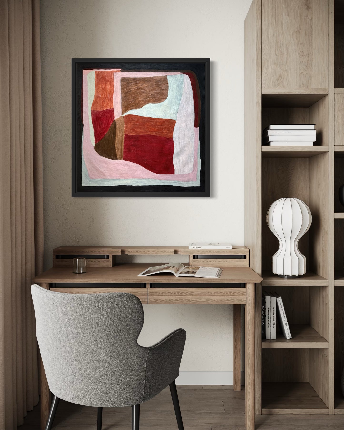 Abstract painting from the HELD series exploring pressure and containment
