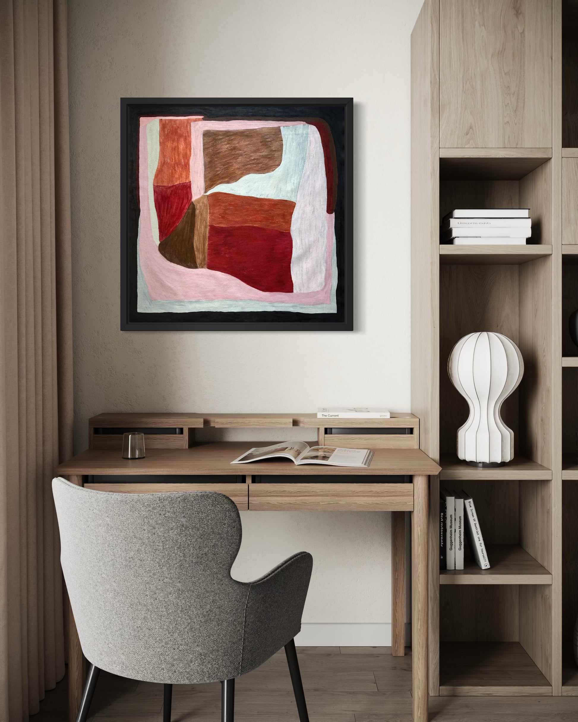 Abstract painting from the HELD series exploring pressure and containment