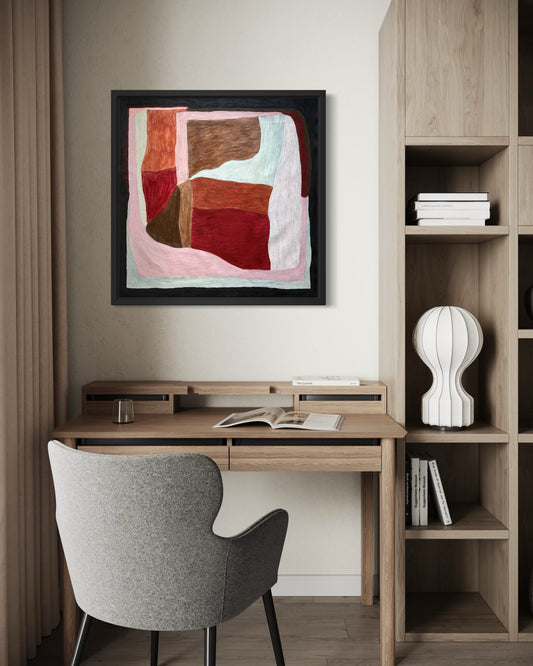 Abstract painting from the HELD series exploring pressure and containment
