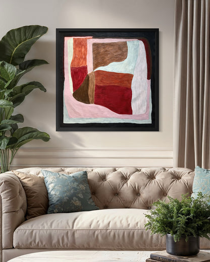 Abstract painting from the HELD series exploring pressure and containment