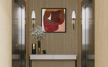 Abstract painting from the HELD series exploring pressure and containment