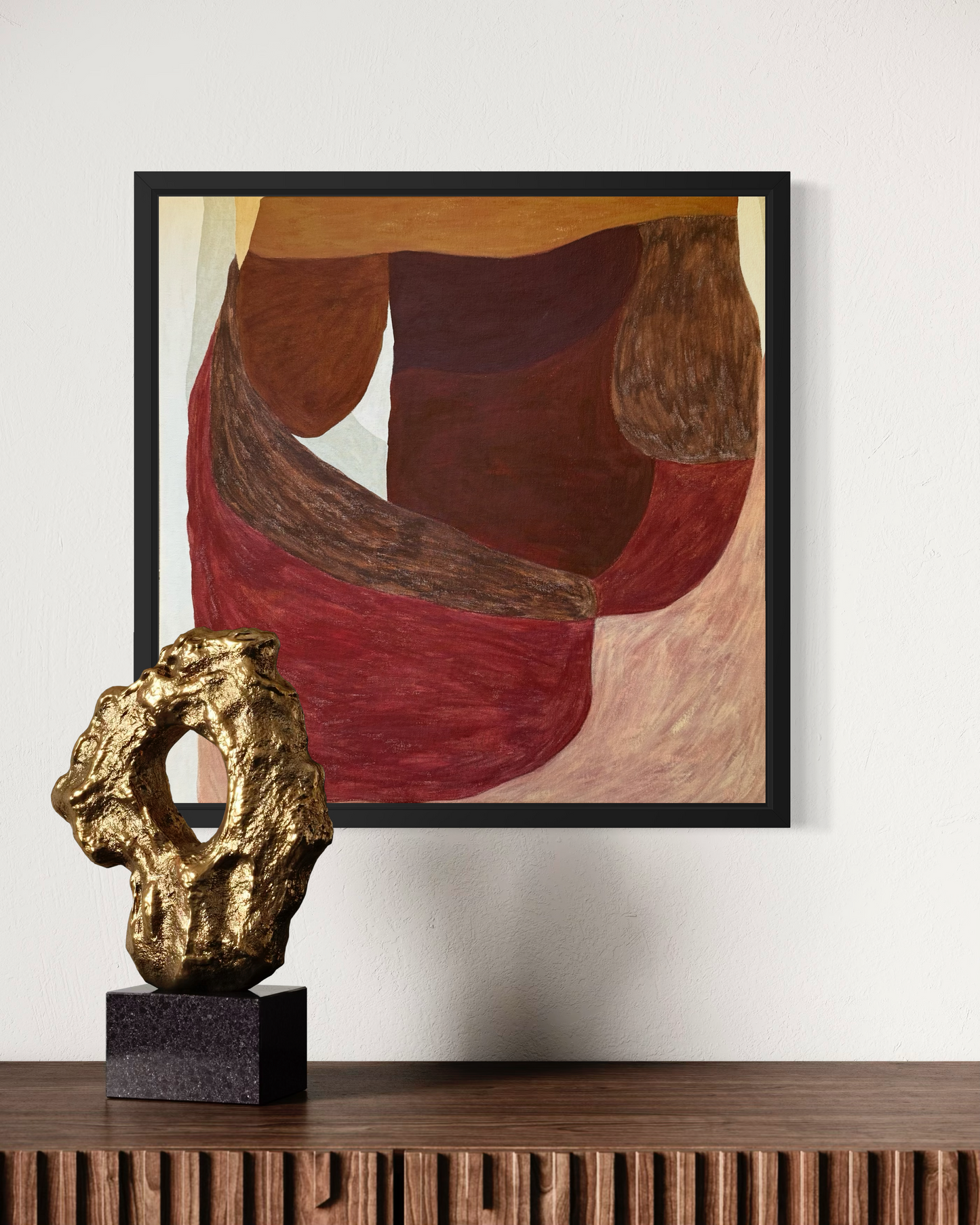 Abstract painting from the HELD series exploring pressure and containment