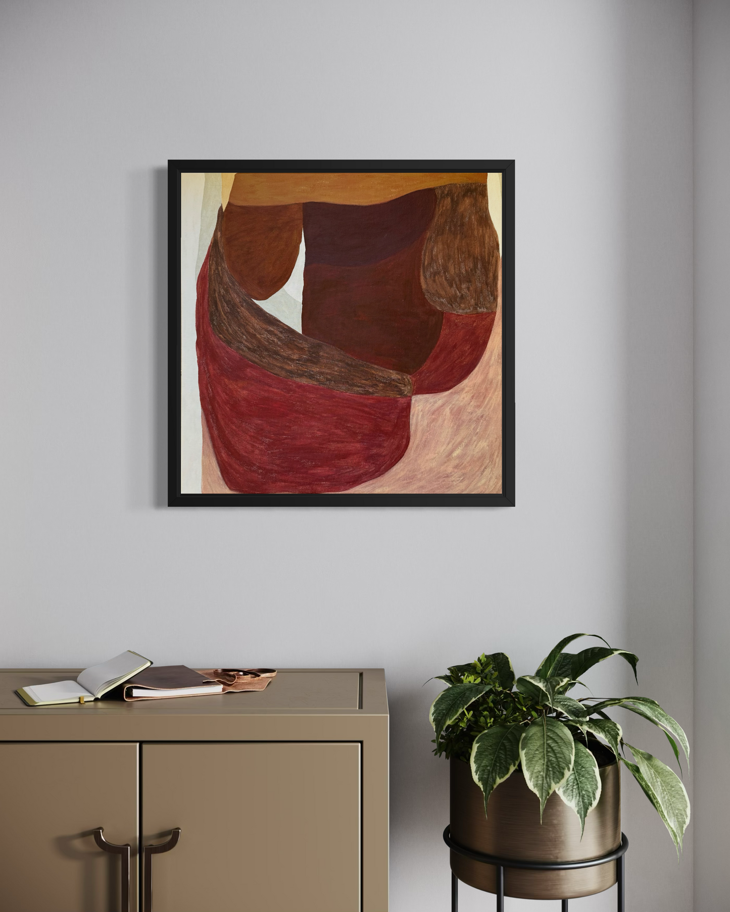 Abstract painting from the HELD series exploring pressure and containment