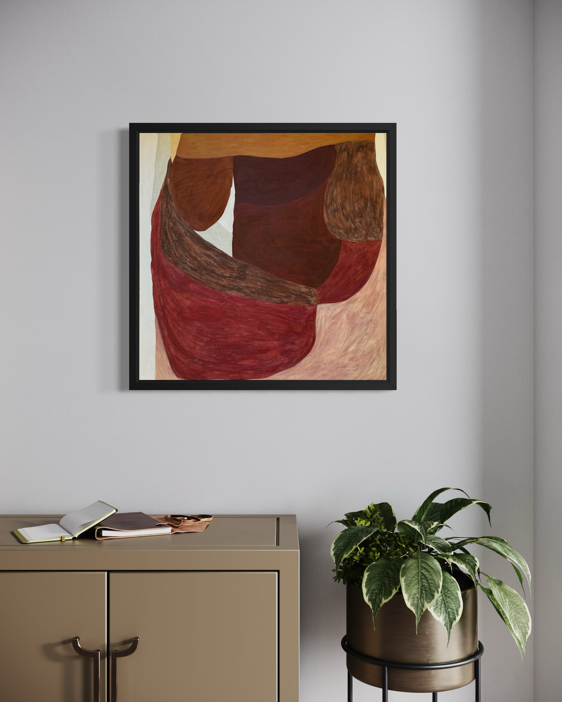 Abstract painting from the HELD series exploring pressure and containment