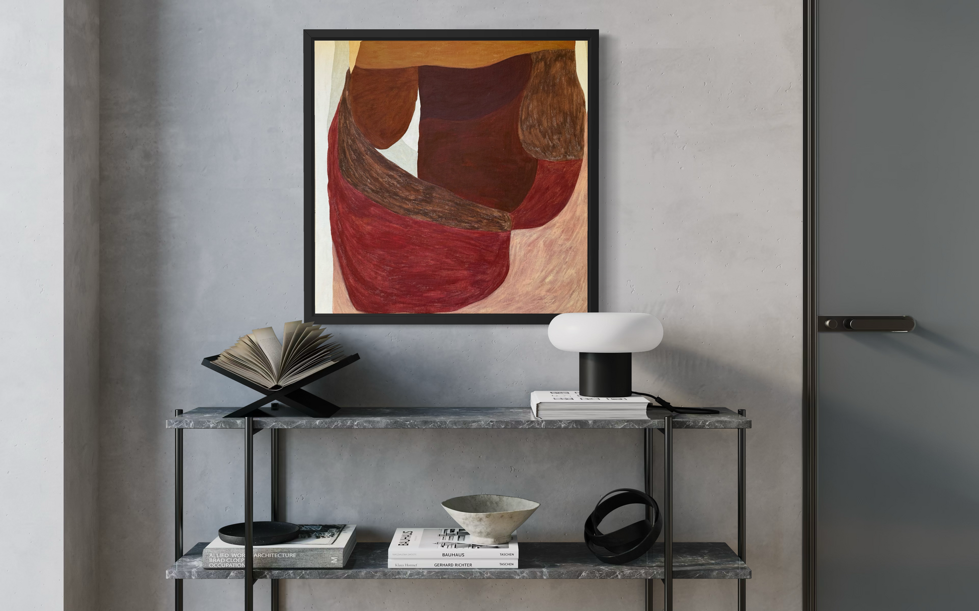 Abstract painting from the HELD series exploring pressure and containment