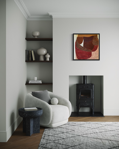 Abstract painting from the HELD series exploring pressure and containment