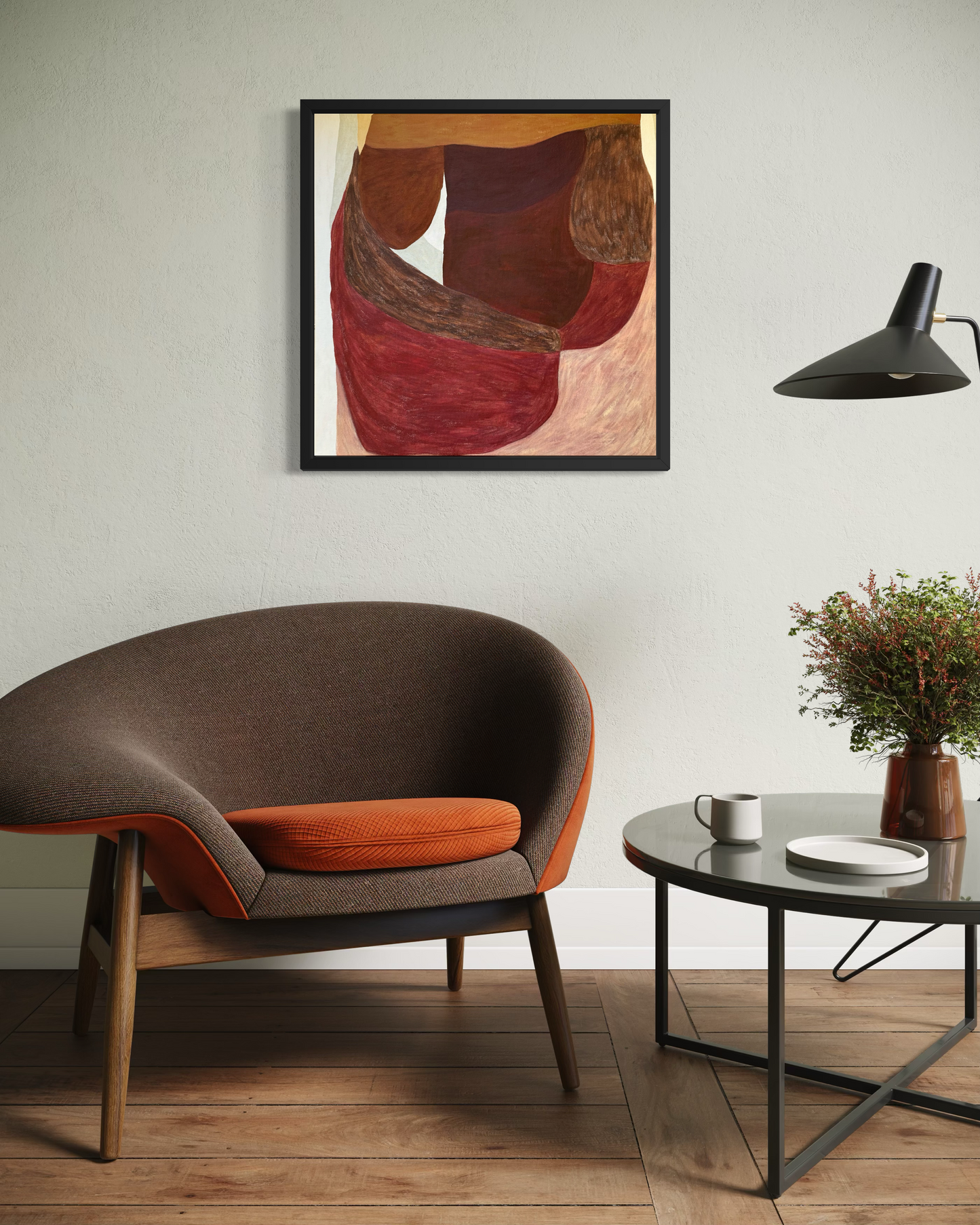 Abstract painting from the HELD series exploring pressure and containment