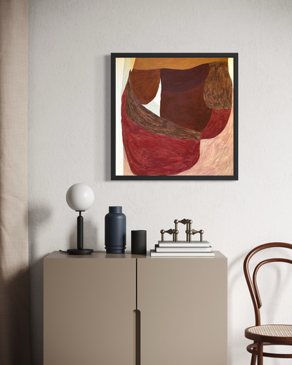 Abstract painting from the HELD series exploring pressure and containment