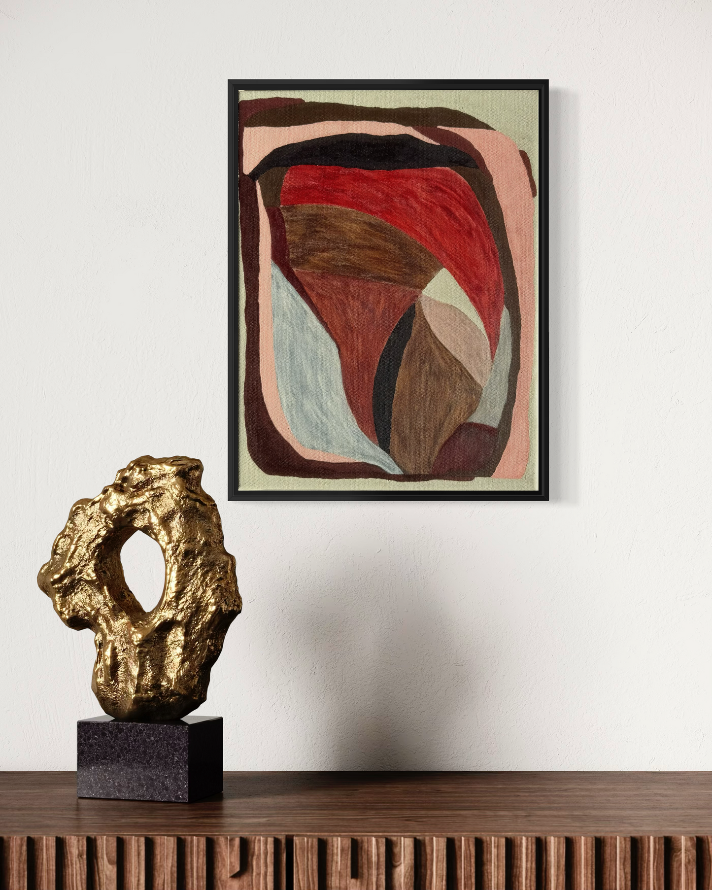 Abstract painting from the HELD series exploring pressure and containment