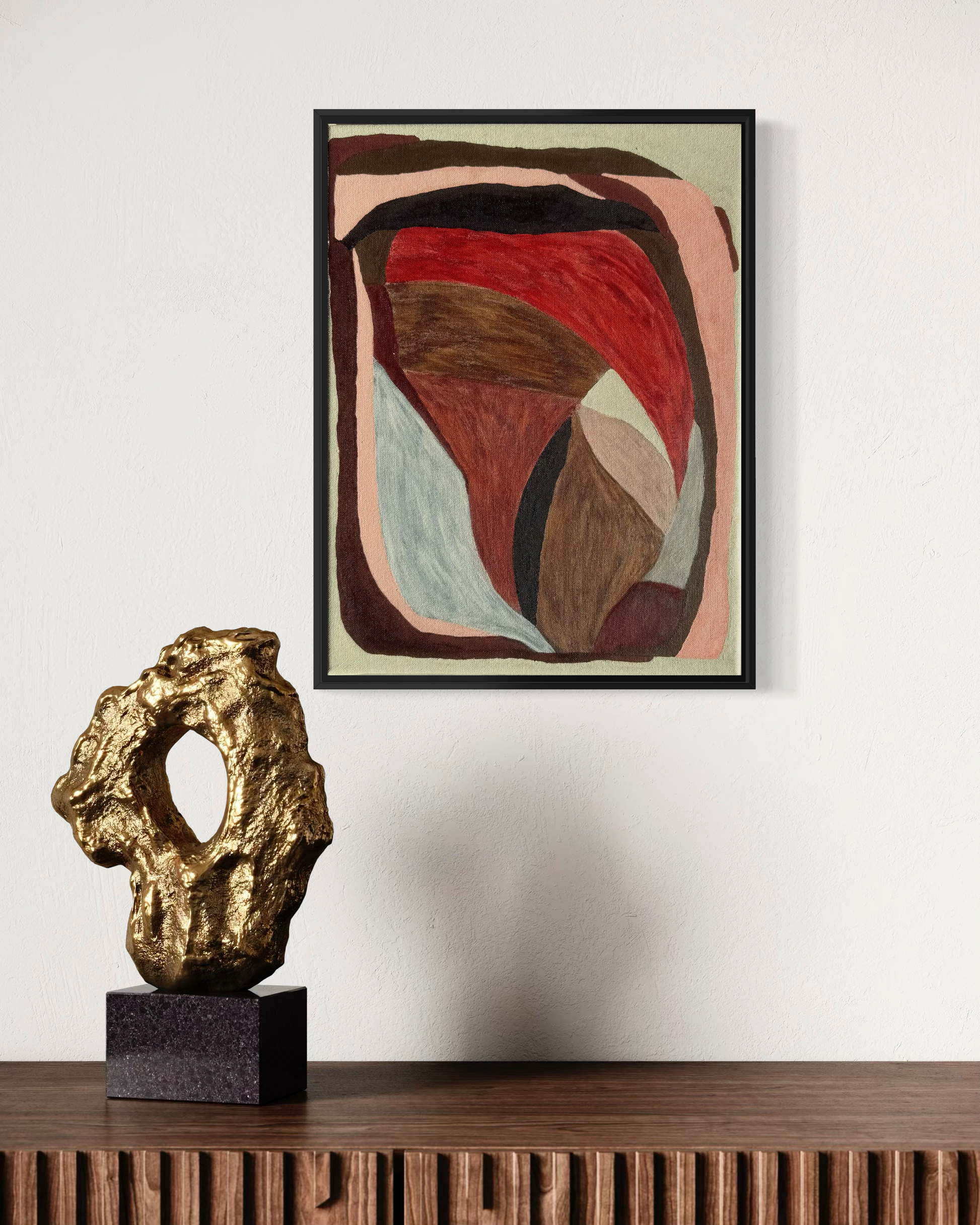 Abstract painting from the HELD series exploring pressure and containment