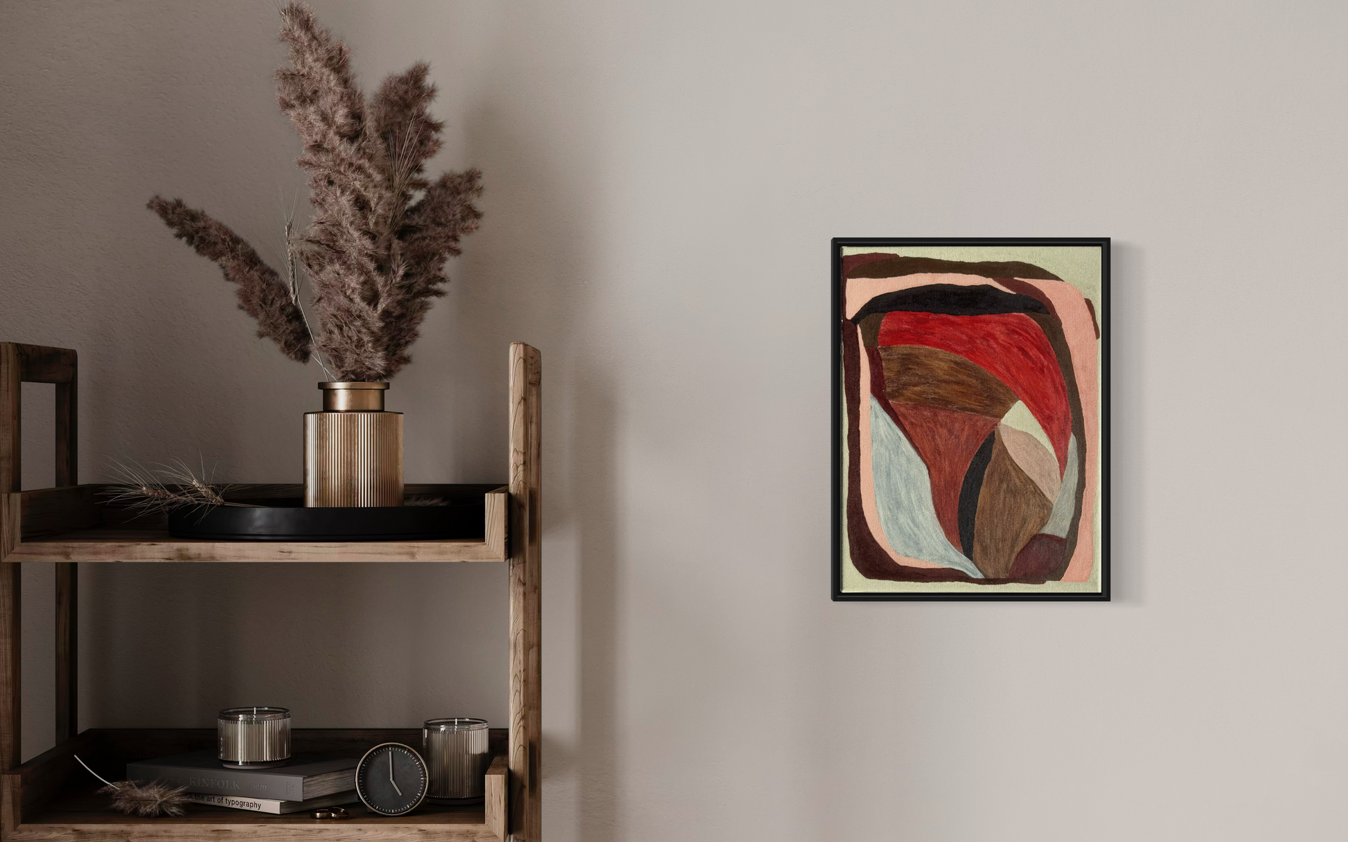 Abstract painting from the HELD series exploring pressure and containment