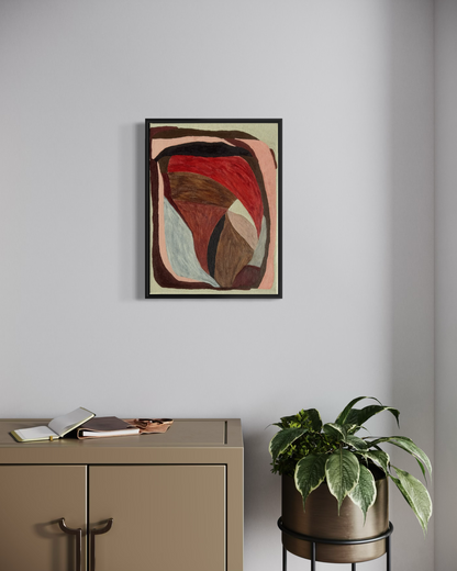 Abstract painting from the HELD series exploring pressure and containment