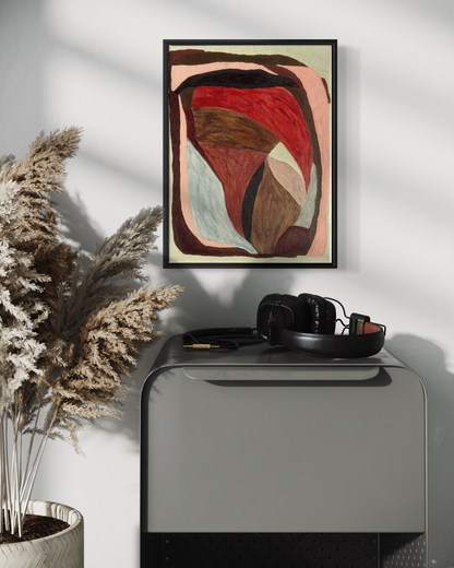 Abstract painting from the HELD series exploring pressure and containment