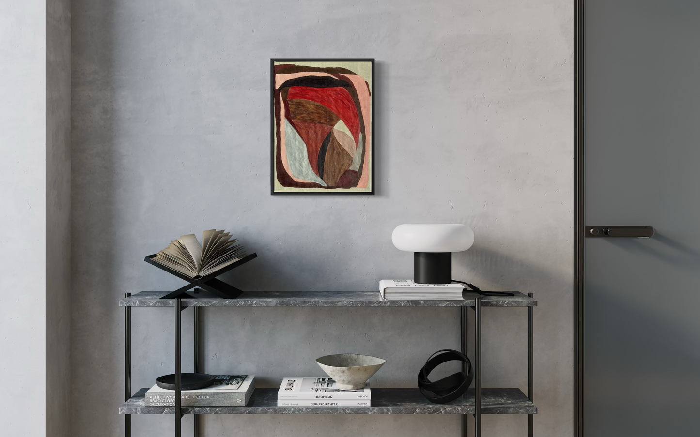 Abstract painting from the HELD series exploring pressure and containment