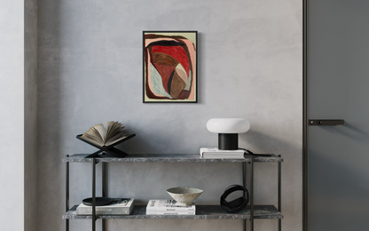 Abstract painting from the HELD series exploring pressure and containment