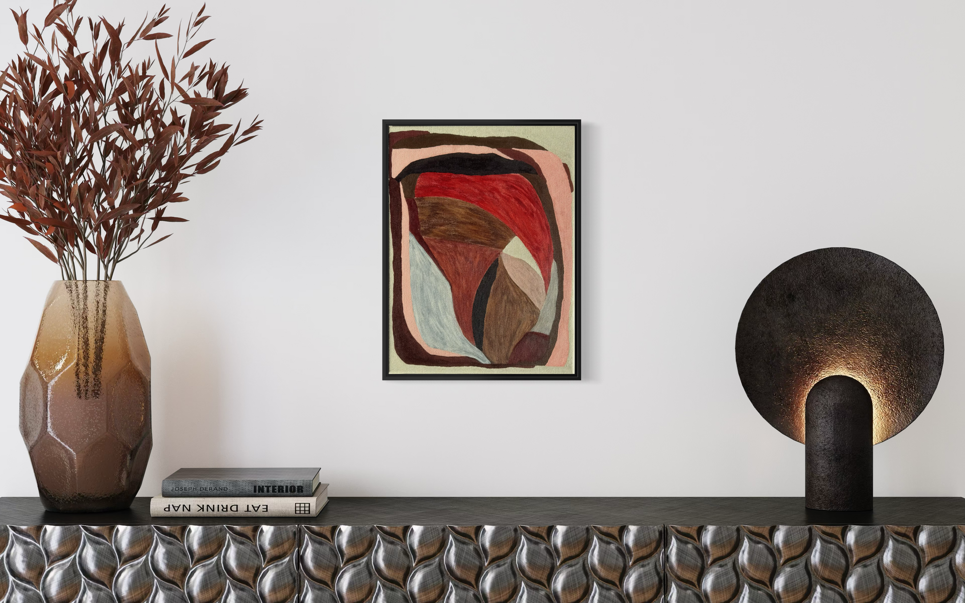 Abstract painting from the HELD series exploring pressure and containment