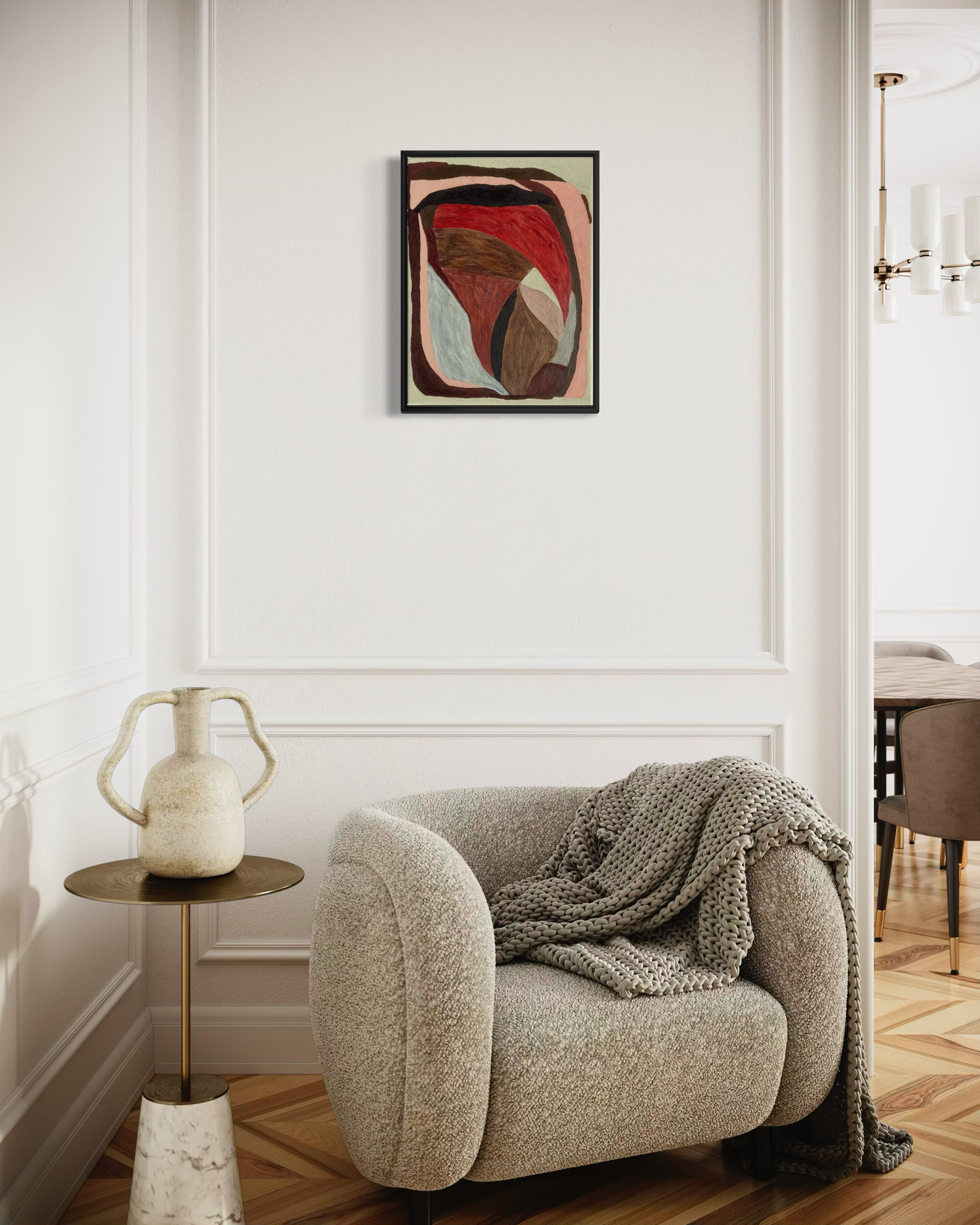 Abstract painting from the HELD series exploring pressure and containment