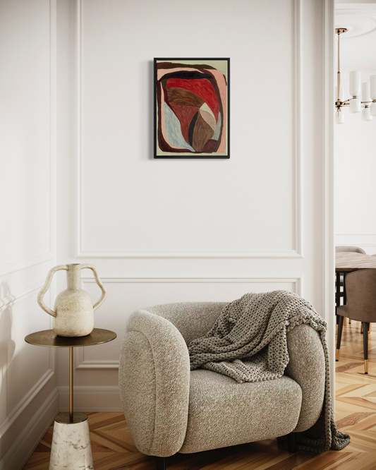 Abstract painting from the HELD series exploring pressure and containment