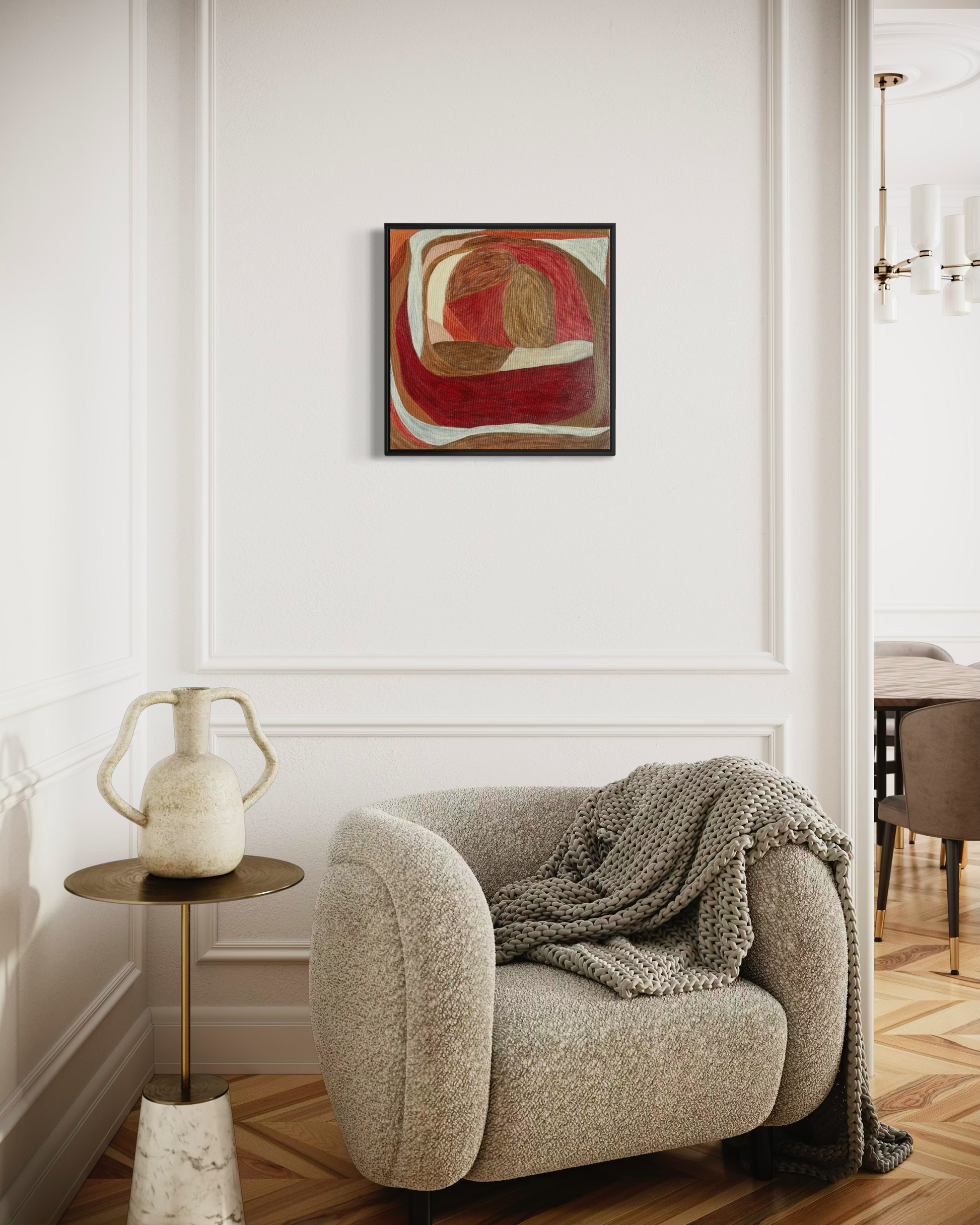 Abstract painting from the HELD series exploring pressure and containment