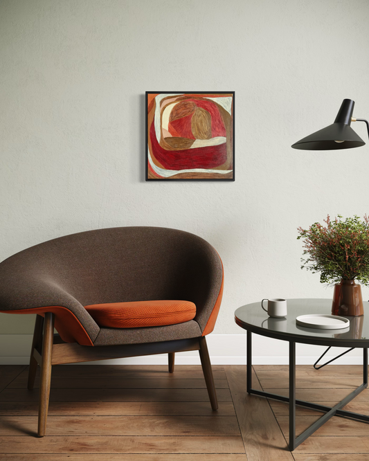 Abstract painting from the HELD series exploring pressure and containment