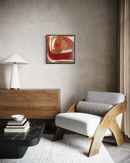 Abstract painting from the HELD series exploring pressure and containment