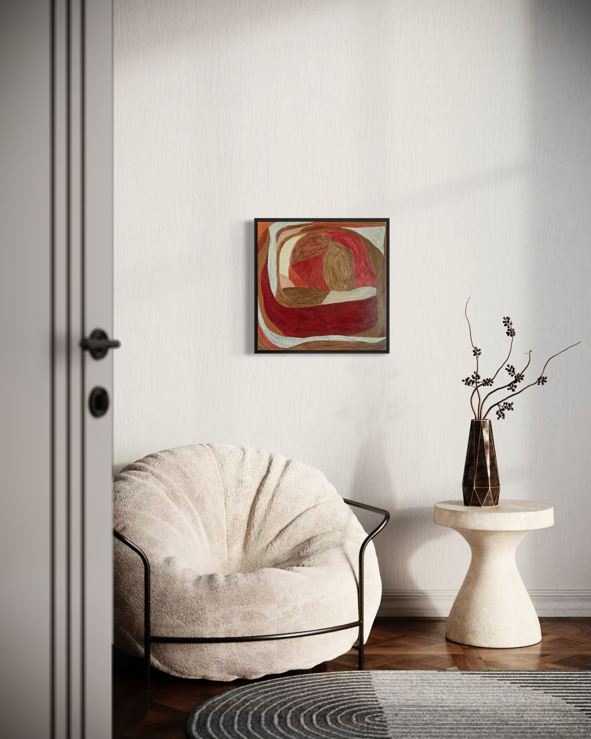 Abstract painting from the HELD series exploring pressure and containment