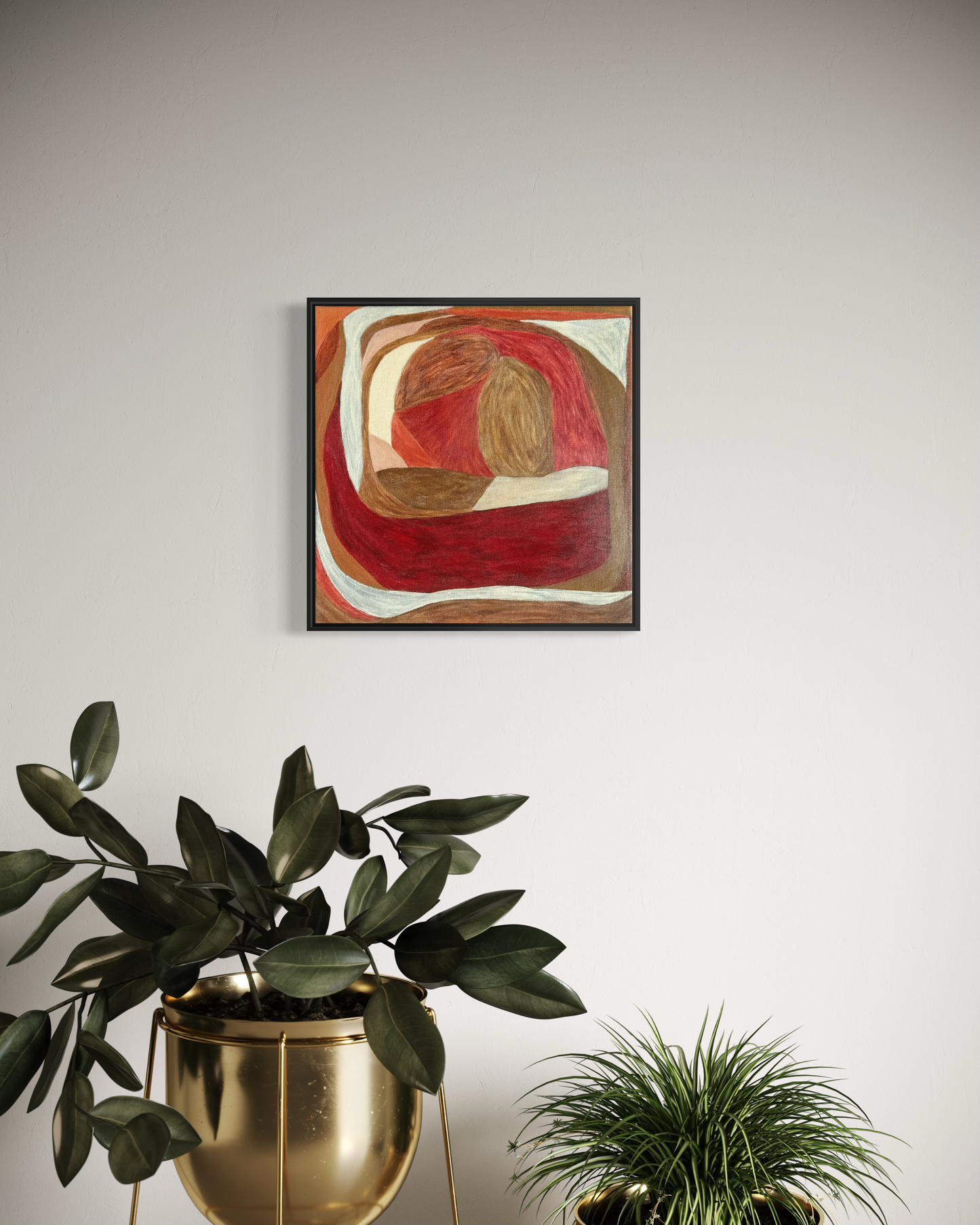 Abstract painting from the HELD series exploring pressure and containment