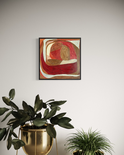 Abstract painting from the HELD series exploring pressure and containment