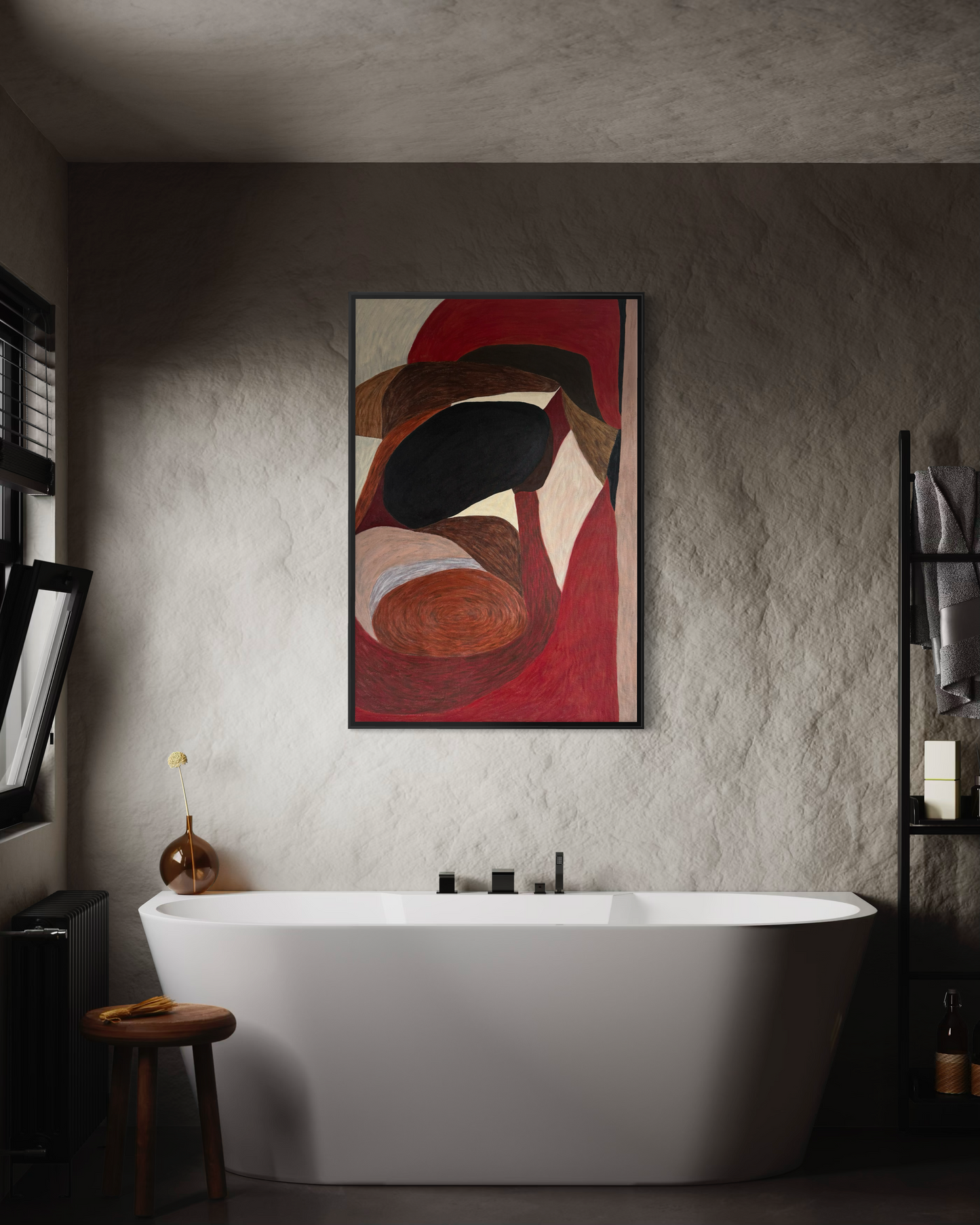 Abstract painting from the HELD series exploring pressure and containment
