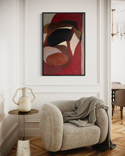 Abstract painting from the HELD series exploring pressure and containment